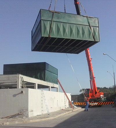 Instalação da Torre de Resfriamento Modelo WTD