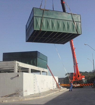 Installation of the Model WTD Cooling Tower