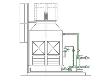 Condensador evaporativo con intercambiador de calor TRT